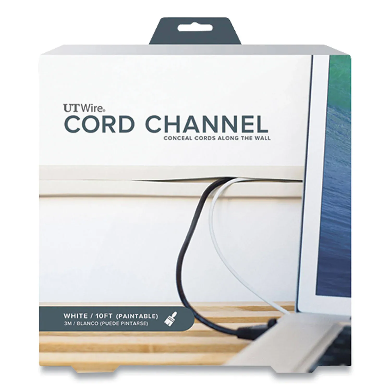 UT Wire Cord Channel 10ft. White