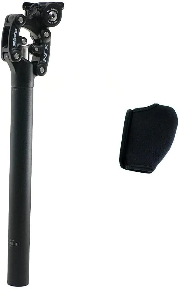 SR Suntour SP12 NCX 31.6X400mm Suspension Seat Post with Protective Cover,Black