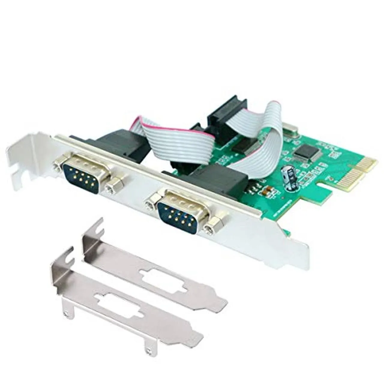 ELIATER PCIe 2 Port Serial Expansion Card PCI Express to Industrial DB9 Serial ...