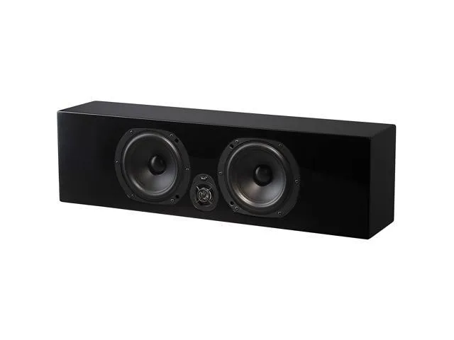 NHT Media Series 2-Way Slim Center Channel Speaker - Clean, Hi-Res Audio | Sealed Box | Aluminum Drivers | Single Unit, High Gloss Black