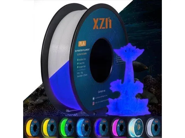 PLA Filament Glow in The Dark, XZN 3D Printer Filament 1.75mm, 1kg Glow PLA ...