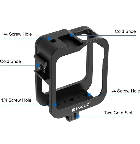 PULUZ Housing Shell CNC Aluminum Alloy Protective Cage for GoPro Max