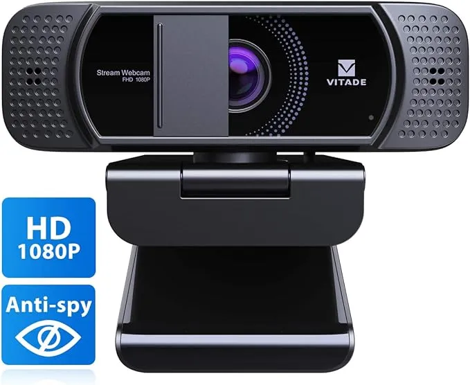 Vitade Webcam with Microphone 1080p HD Web Camera, 672 USB Desktop Web Cam ...