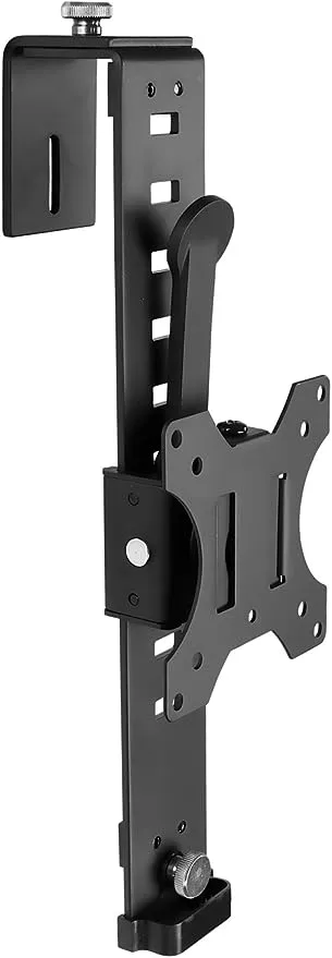 Mount-It! Cubicle Monitor Mount Hanger Attachment, Hanging Height Adjustable VESA Bracket for a 17" to 32" Screen, Adjustable Hook Supports up to 17.6 lbs, Black (MI-785)