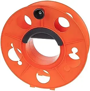 Bayco KW-130 Kabelspule mit zentralem Drehgriff, 4,5 m, Orange