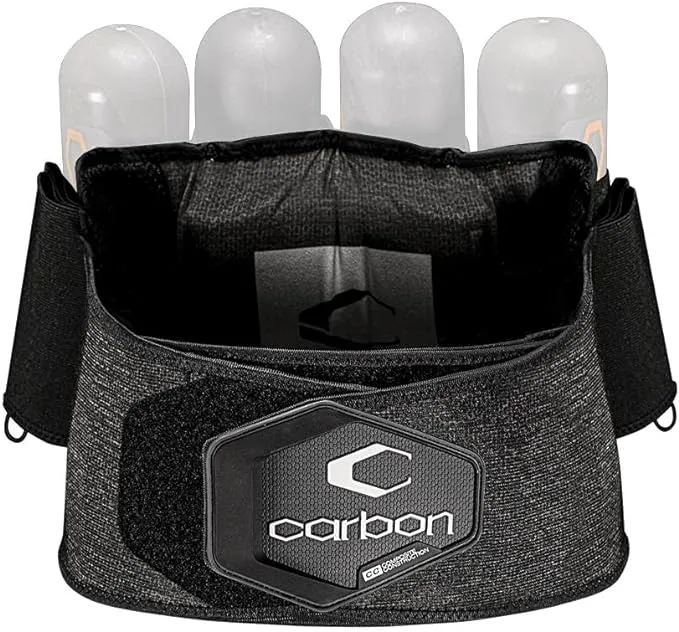 CRBN Carbon Paintball CC Harness 4+7 Pod Pack Adjustable Back Support S/M Grey