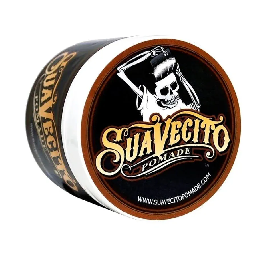 Suavecito Pomade Original For Men 4 oz, 1 Pack - Medium Shine Water Based Wax Like Flake Free Hair Gel - Easy To Wash Out - All Day Hold For All Hairstyles