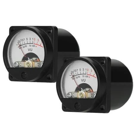 Aibecy VU Meter 2 Pcs Panel VU Meters Warm Back Light Analog DB Sound Level Indicator Recording & Audio Level Amp with Driver Board