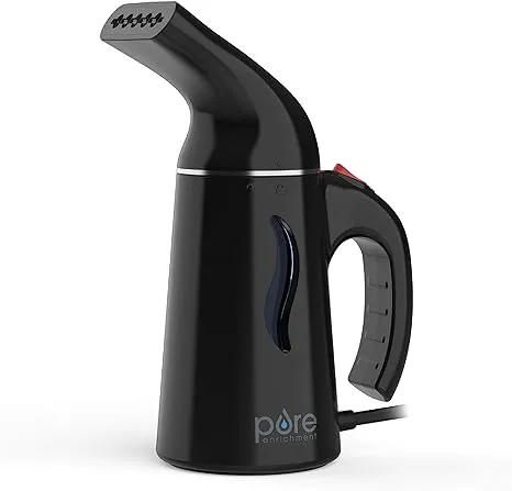 PureSteam Portable Fabric Steamer| Pure Enrichment Black