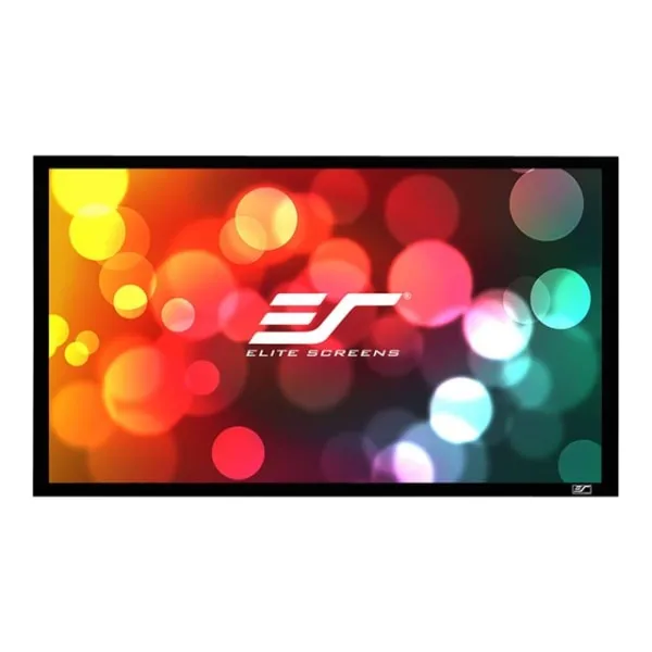 Elite Screens Sable Frame 2 Series, 120-inch Diagonal 16:9, Active 3D 4K Ultra HD Ready Fixed Frame Home Theater Movie Office Presentations Indoor Front Projection Projector Screen, ER120WH2, Black