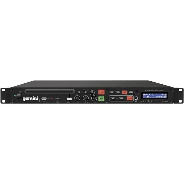 Gemini CDMP-1500 Professional 1U Rackmount CD/MP3/USB Player - Black