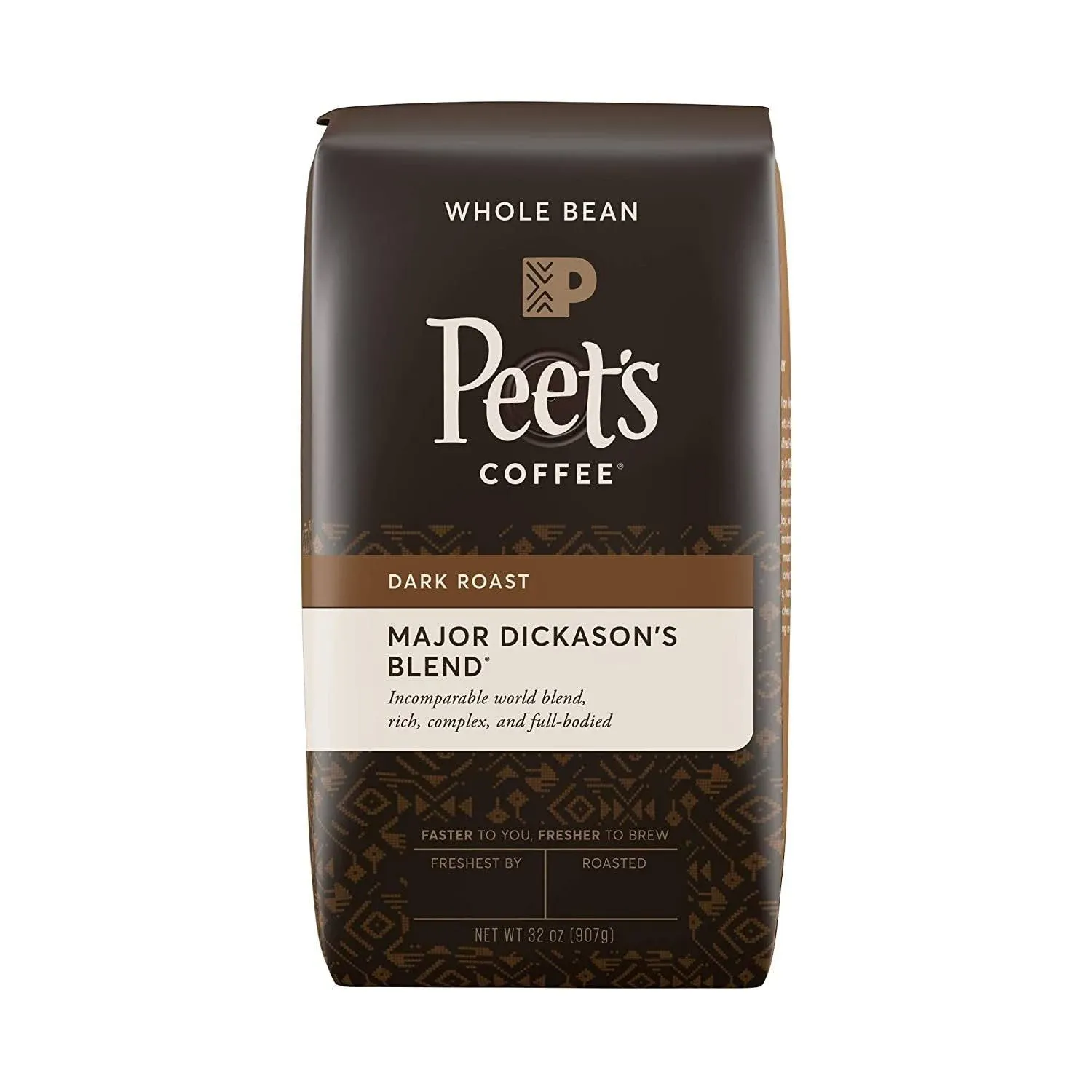 Peets Coffee Major Dickasons Blend Dark Roast Whole Bean 32oz 2 Pack