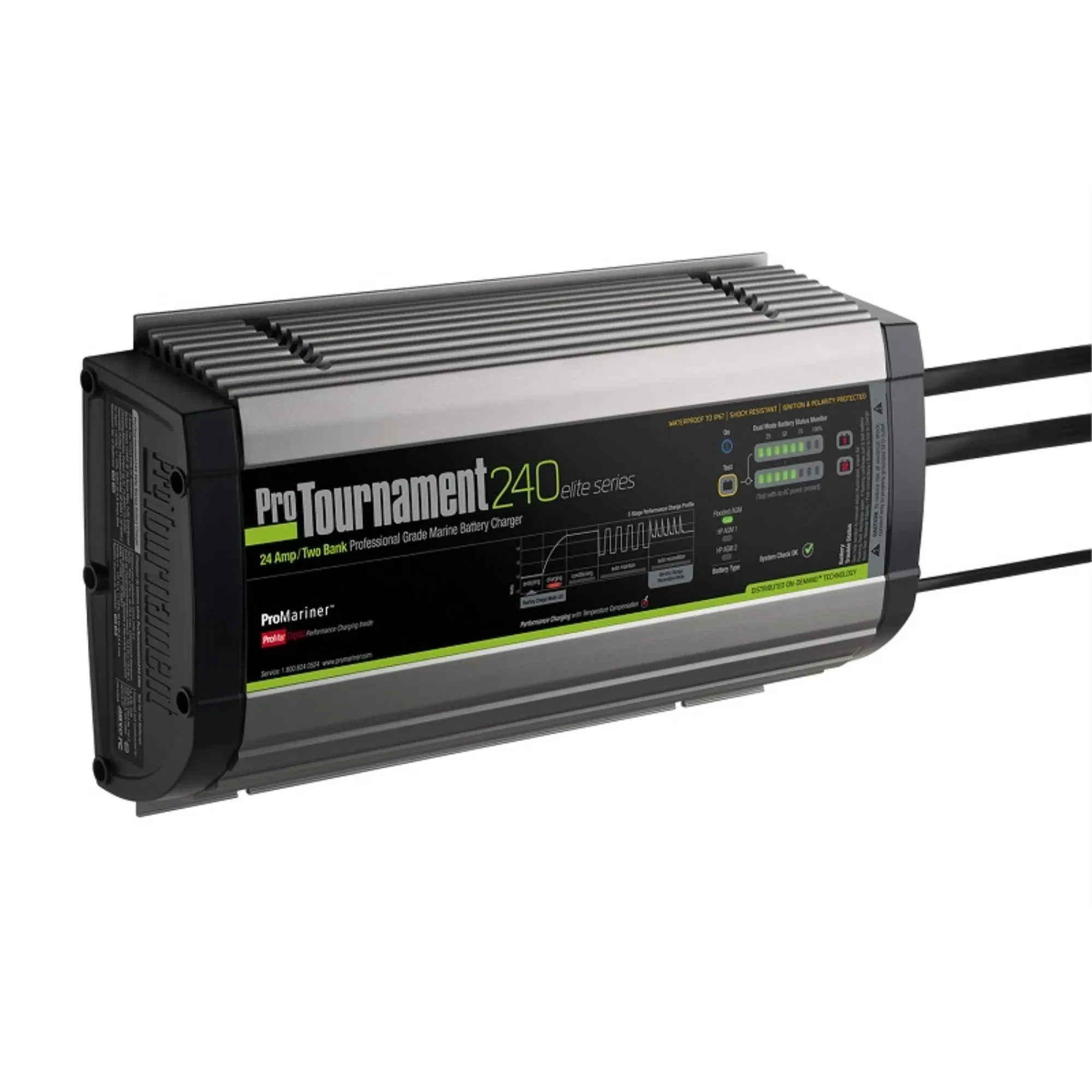 ProMariner - ProTournament 240 Elite Dual Charger - 24 Amp, 2 Bank