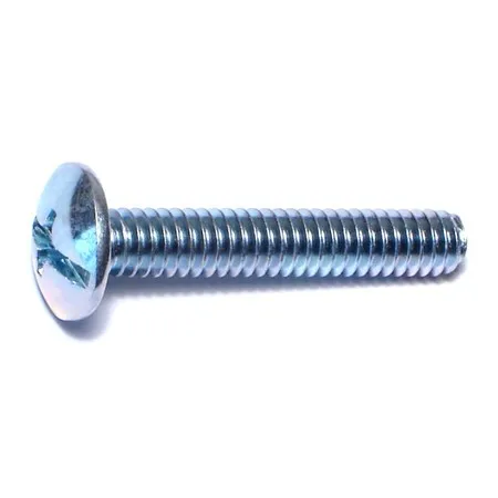 1/4"-20 x 1-1/2 in Combination Slotted/Phillips Truss Machine Screw, Zinc Plated Steel, 100 PK