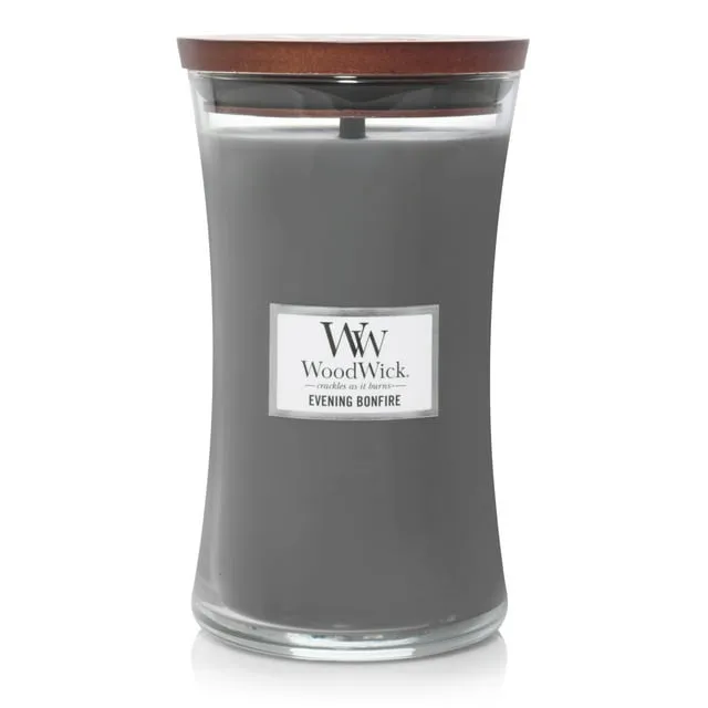 Woodwick Evening Bonfire Candle, Green - 22 oz jar