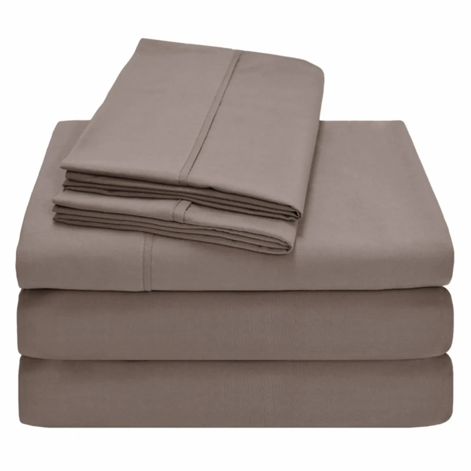 Bare Home Double Brushed Sheet Set, California King - Taupe