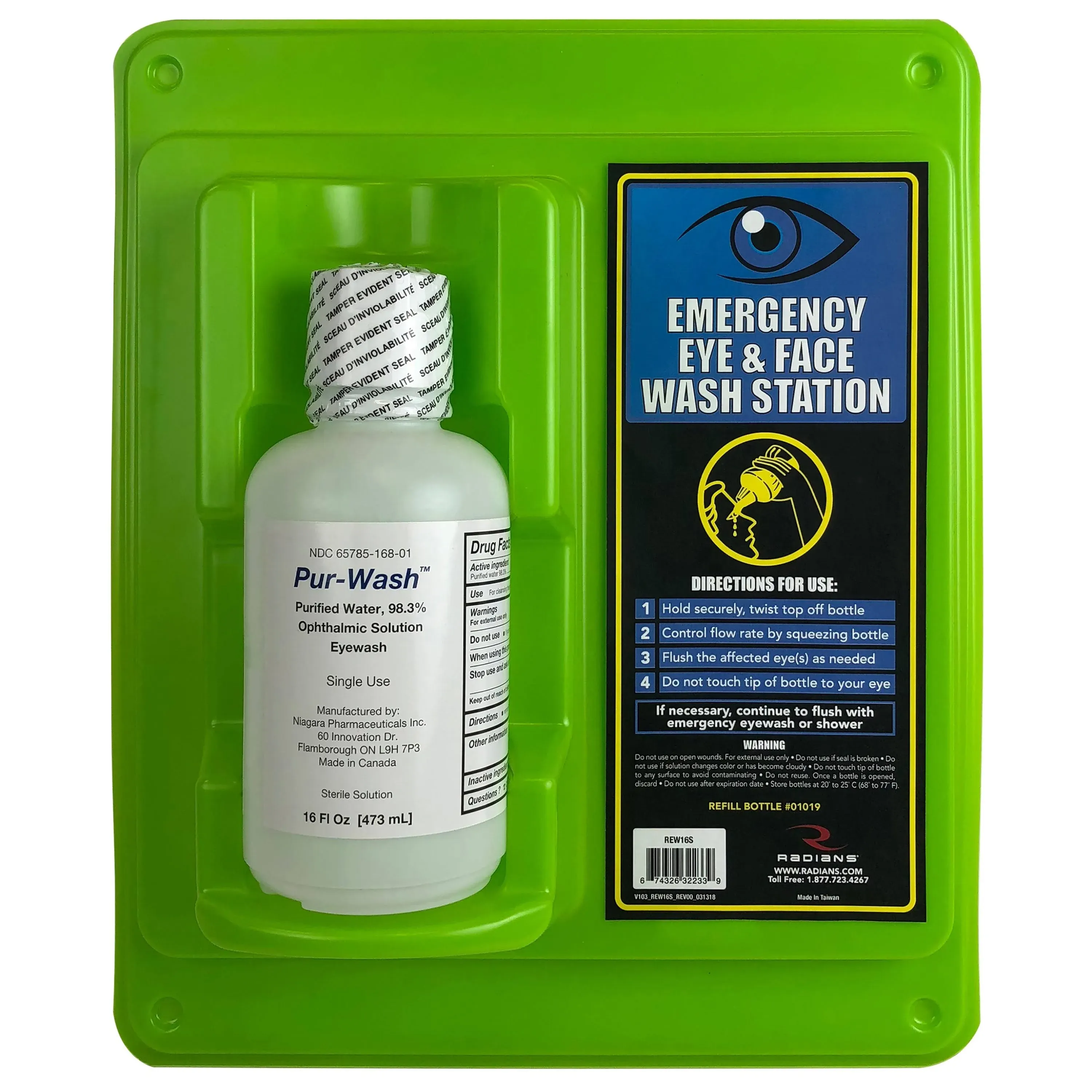 Radians REW32D Eyewash Station - 32 oz Double