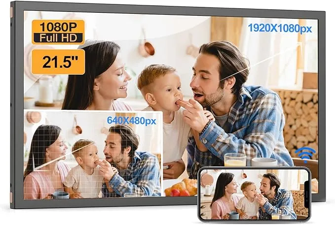 Large Digital-Pictur<wbr/>e-Frame 21.5&#034; Wifi Photo-Frame - 32GB Digital Picture Frame