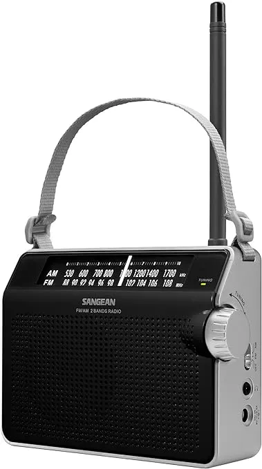 Sangean PR-D6BU AM/FM Compact Analog Portable Radio,Blue