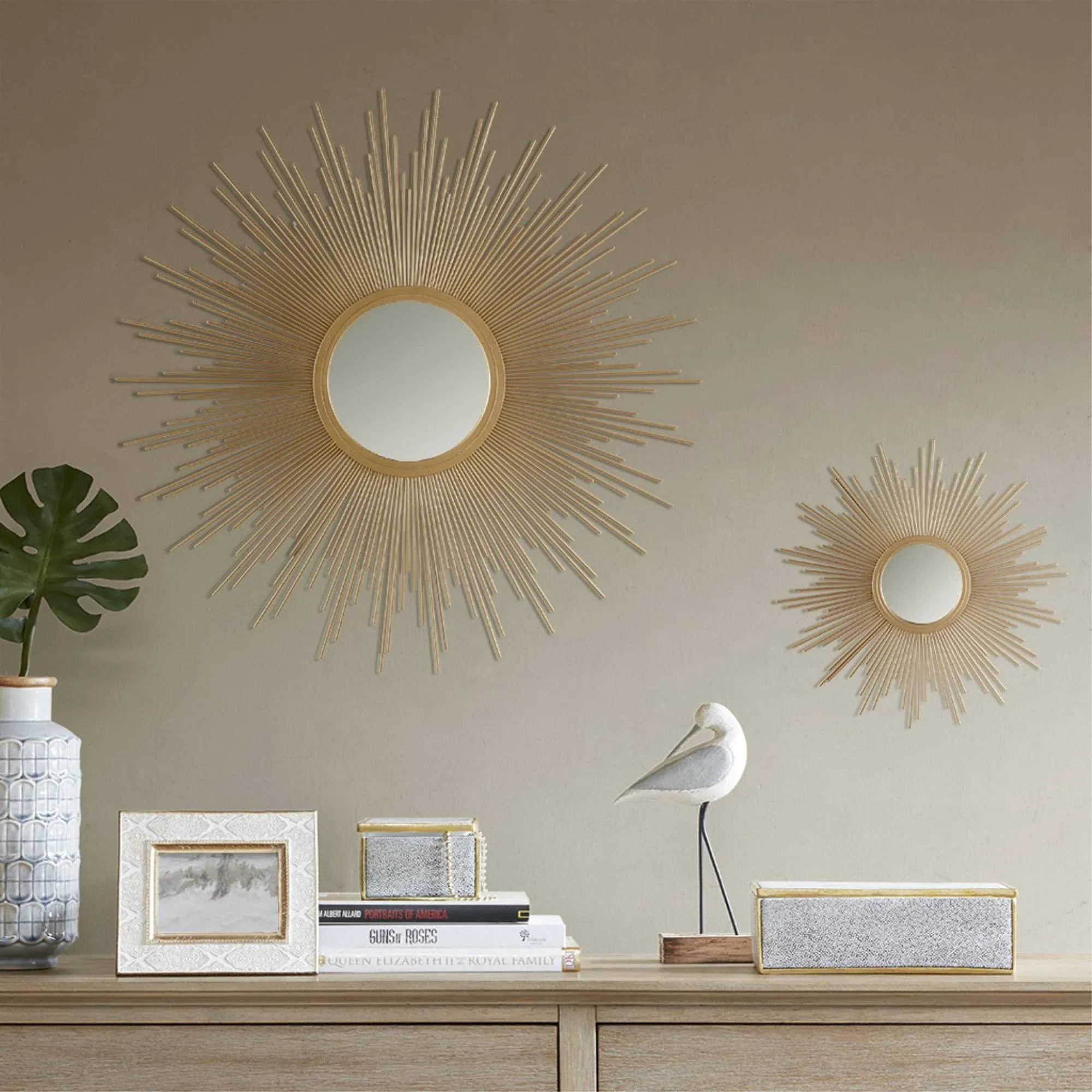 Stonebriar Sunburst Wall Mirror Gold