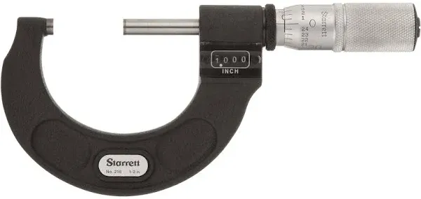 Starrett Digital Outside Micrometer, T216XRL-1