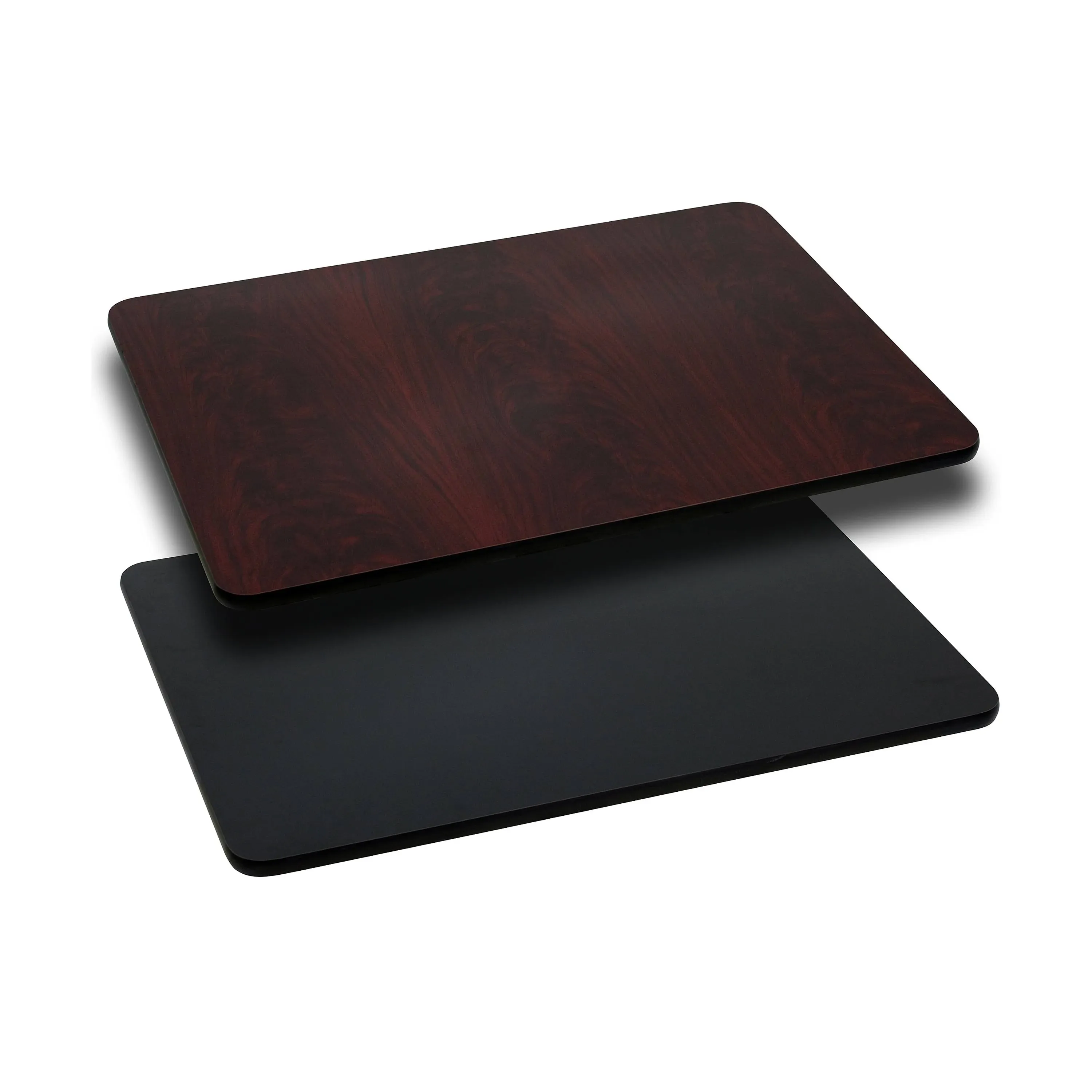 Flash Furniture 30'' x 48'' Rectangular Table Top with Black or Mahogany Reversible Laminate Top