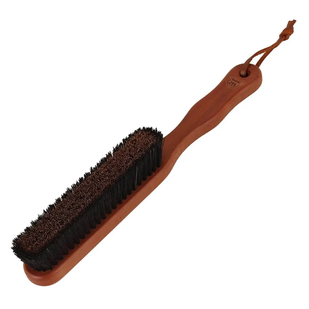 Redecker Natural Pig Bristle/Bronze Wire Clothes Brush with Oiled Pearwood Handle ...