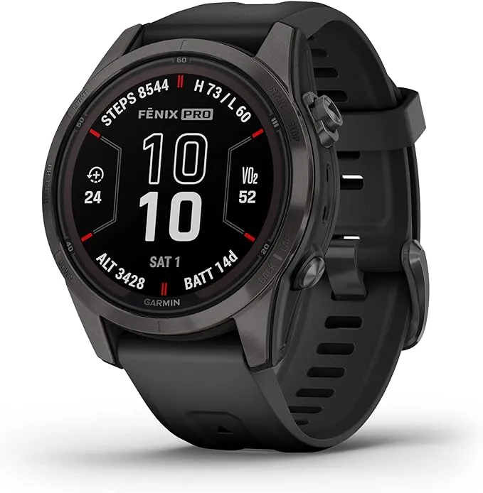 Garmin Fenix 7 Pro Solar Edition Smartwatch, Slate Gray/Black