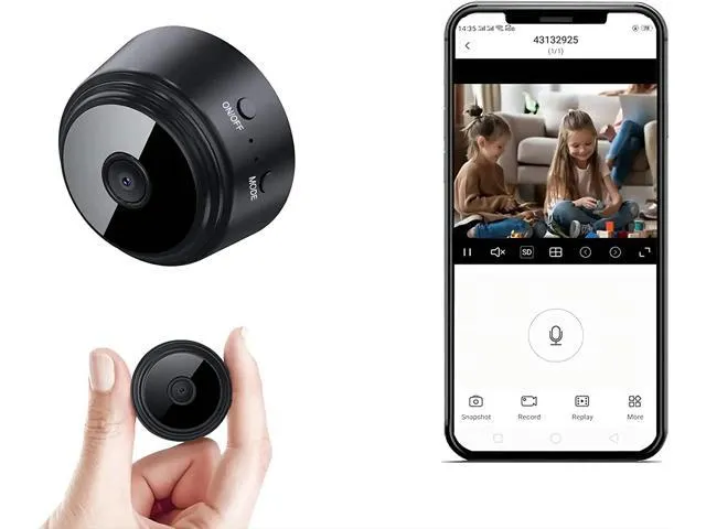 Small Wireless WiFi Camera Hidden Spy Security Cameras,Mini Nanny Cam Smart Home, Pet Dog Baby Camera Indoor Outdoor 1080P Remote Portable, Phone APP Room Camera