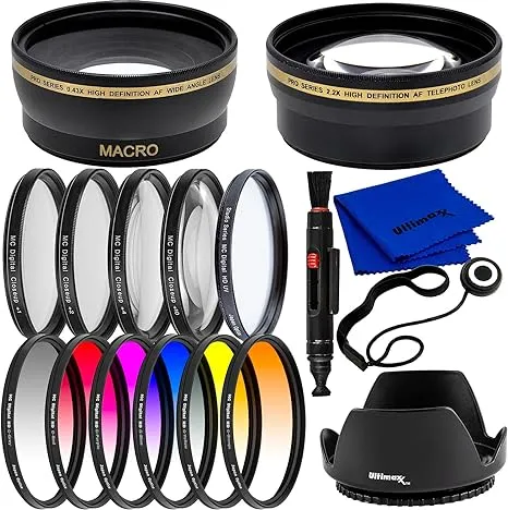 Ultimaxx 49mm Filter Accessory Kit for Canon Eos M6, Eos M6 Mark II, Eos M50, Eos ...