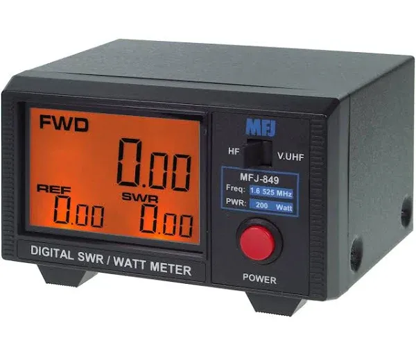 MFJ 849 Digital SWR/Power Meter HF/VHF/UHF 200W