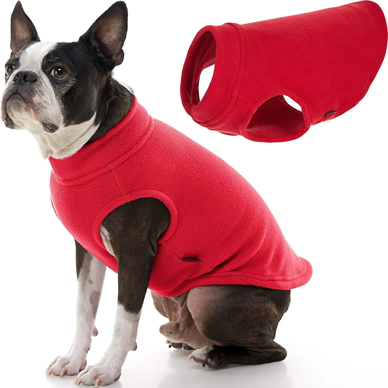 Gooby Stretch Fleece Dog Vest Red