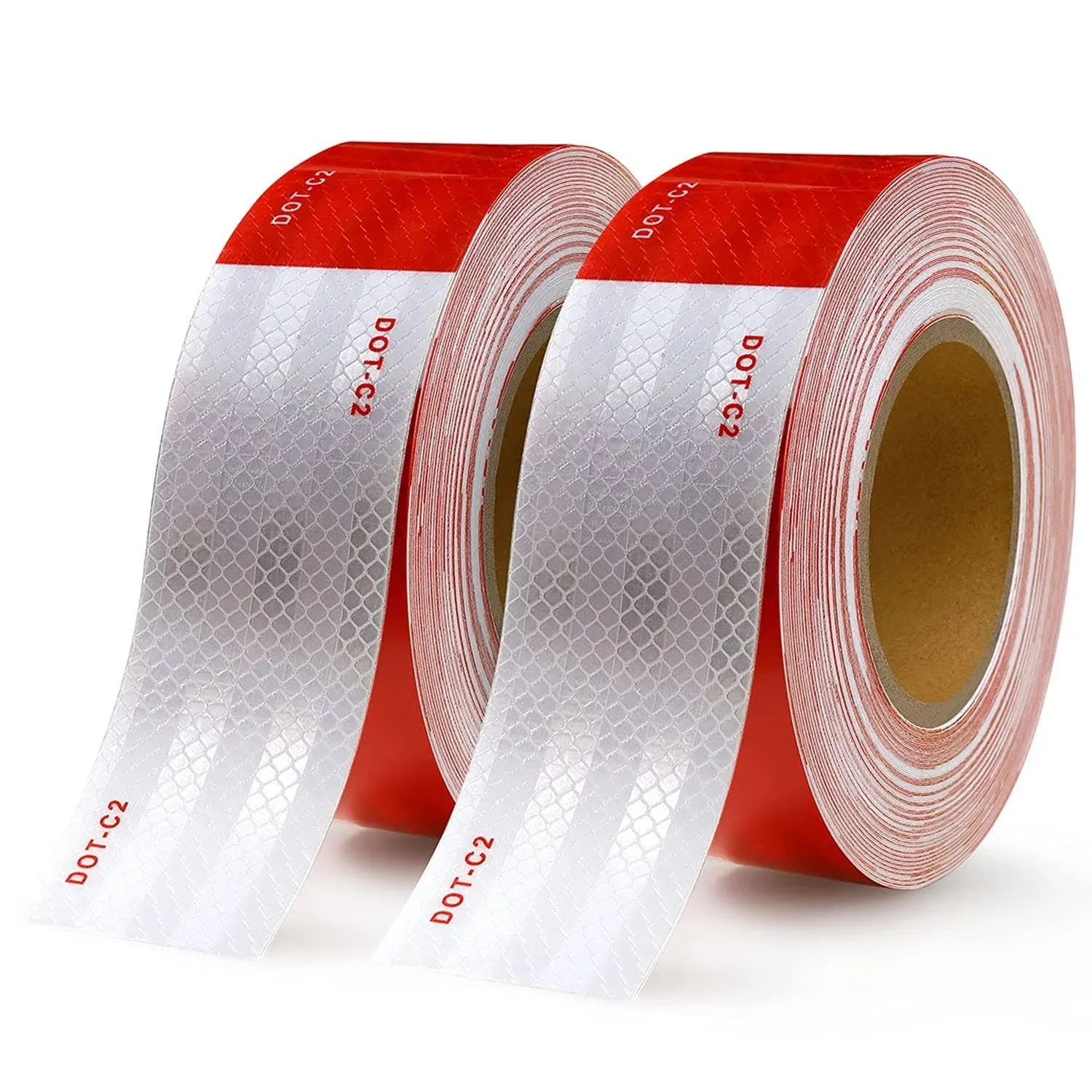 DOT-C2 Reflective Tape, LEORAY Dot Reflective Tapes 2" X200 Feet Waterproof Red ...