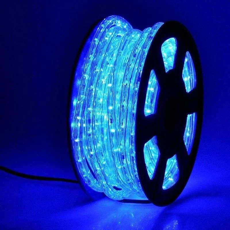 50FT 360 LED Waterproof Rope Lights,110V, Outdoor, Energy saving, Blue