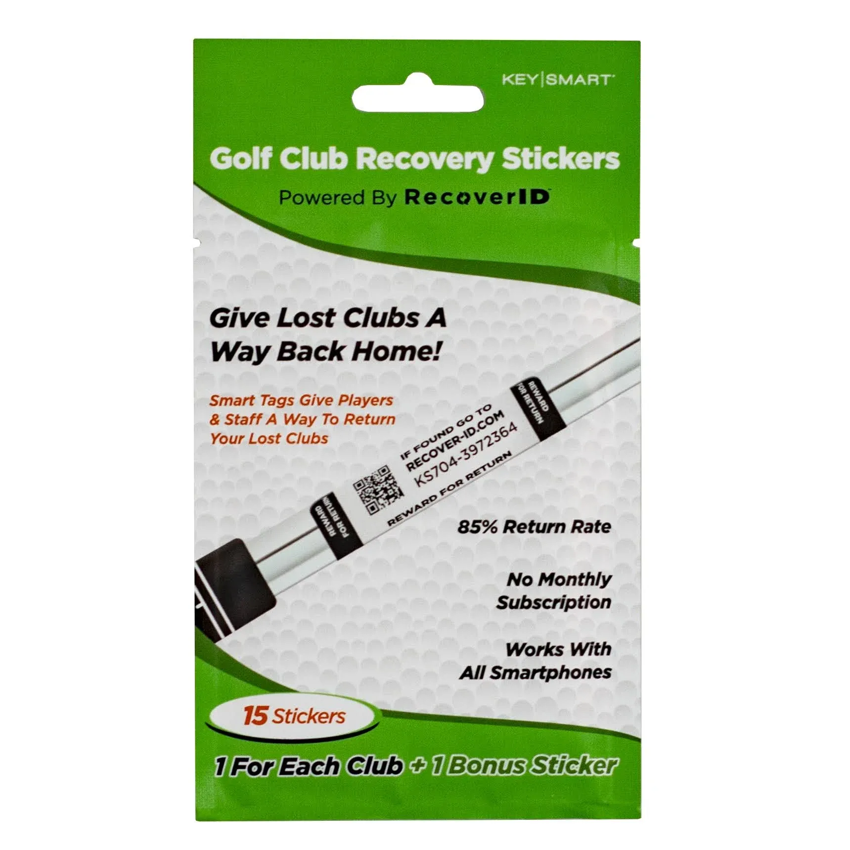 RecoverID Golf Club Recovery Stickers