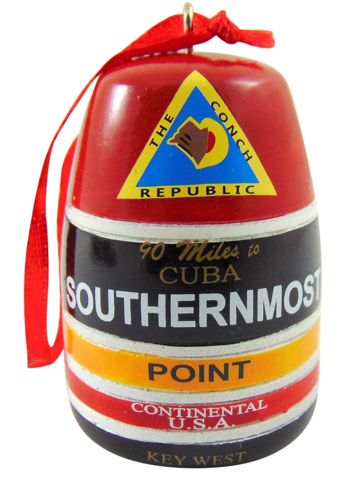 Southernmost Point Buoy Replica Ornament Key West Christmas Tree Decoration, 2 inch