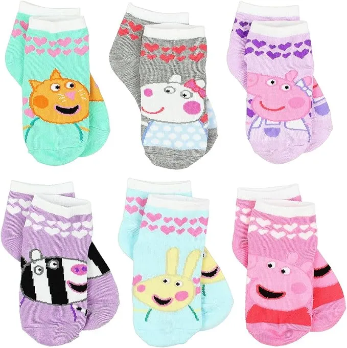 Peppa Pig Girls 6 pack Socks