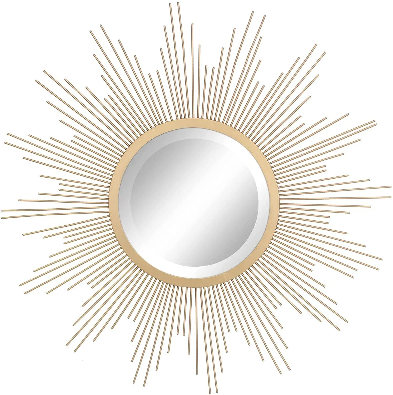 Sunburst Wall Mirror 24 Inch Gold