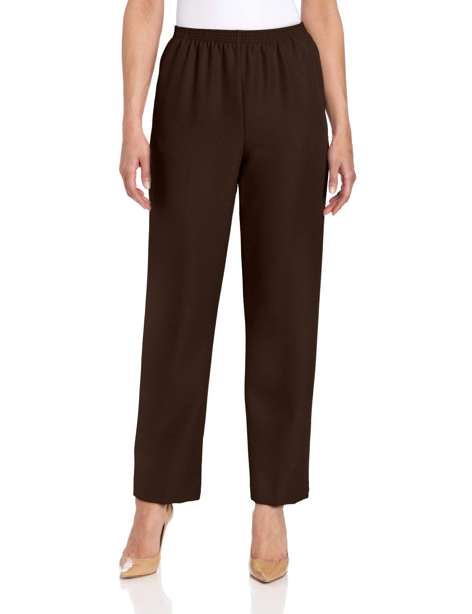 Alfred Dunner Women's Classics Pull-On Straight-Leg Pants