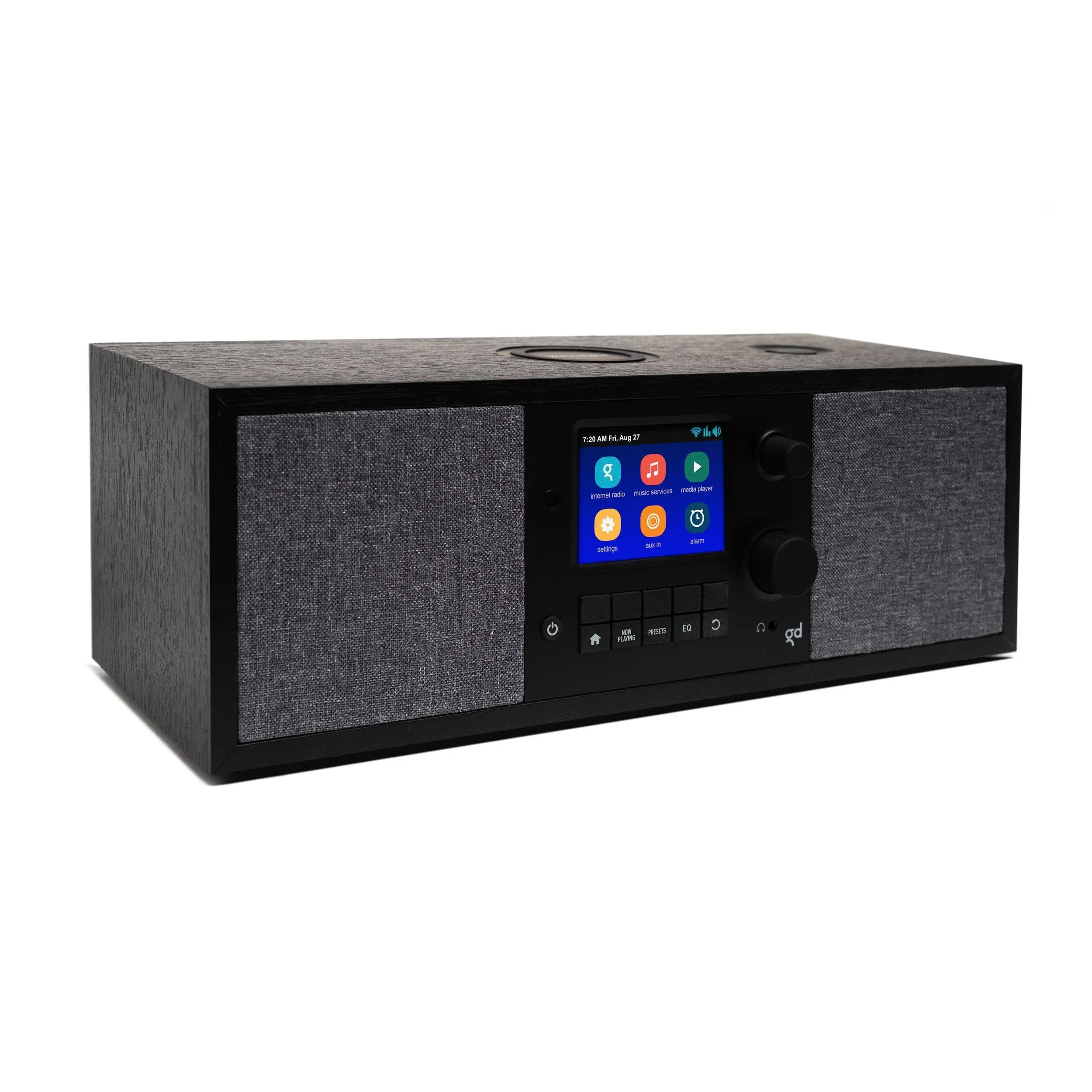 Grace Digital Mondo Elite Duo Smart Internet Radio, Bluetooth, Wi-Fi, 7-Day Alarm ...