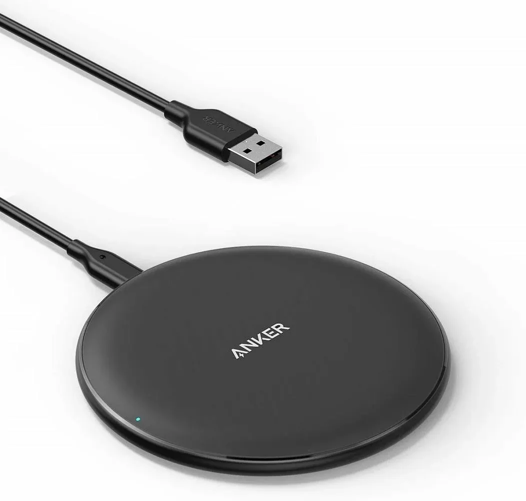 313 Anker Wireless Charger (Pad), Qi-Certified 10W Max for iPhone 14/14 Pro/14 Pro Max/13/13 Pro Max, AirPods (No AC Adapter, Not Compatible with MagSafe Magnetic Charging)