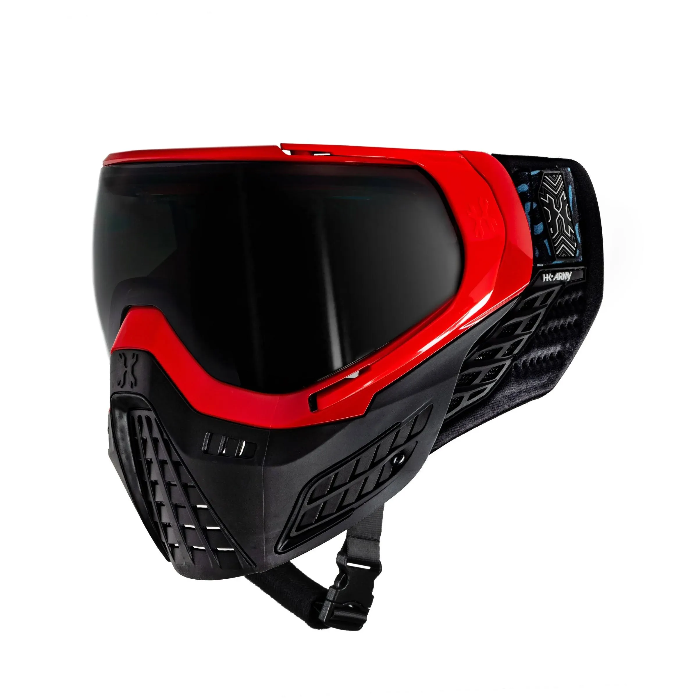 HK Army KLR Paintball Mask - Blackout - Red