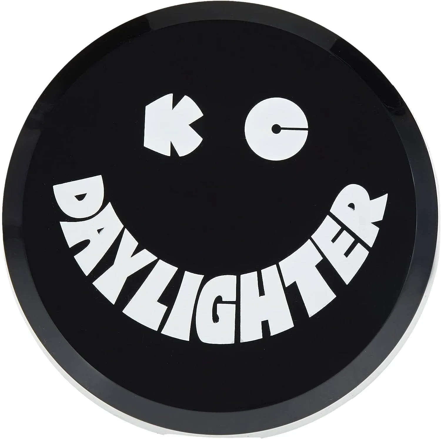 KC HiLites 6&#034; Black Plastic Light Cover w/ Iconic White KC Daylighter Logo #5200