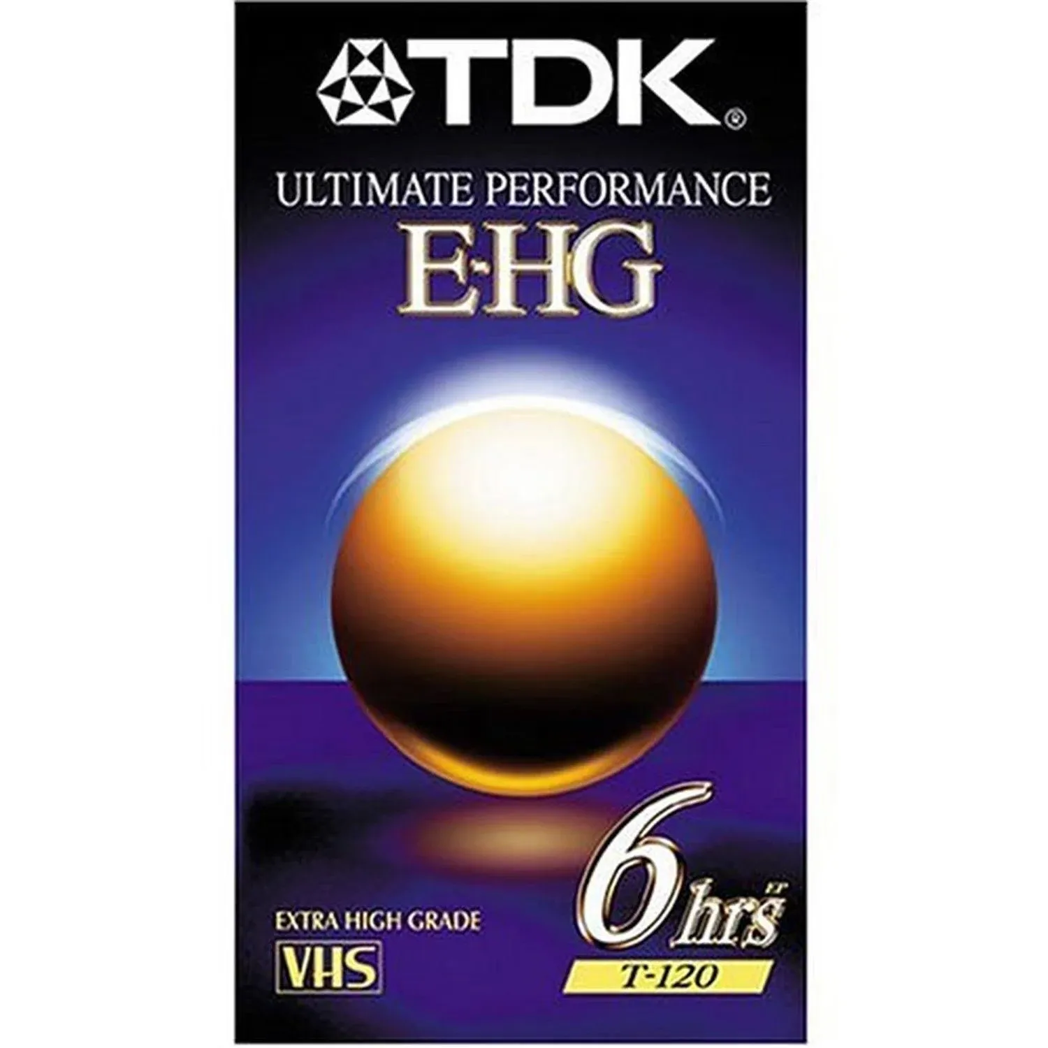 TDK EHG T-120 Blank 9 Pack VHS Tapes Extra High Grade 6 Hours Sealed NEW