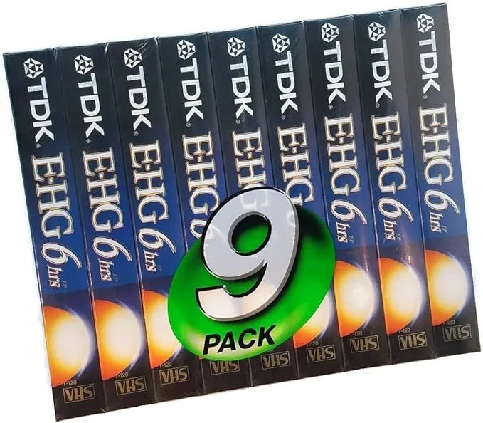 TDK 9 Pack Extra High Grade T-120 Video Tapes