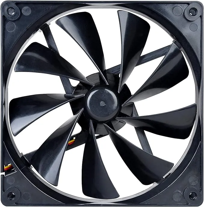 Thermaltake 200mm Pure 20 Series Black 200x30mm Thick Quiet High Airflow Case Fan with Anti-Vibration Mounting System Cooling CL-F015-PL20BL-A