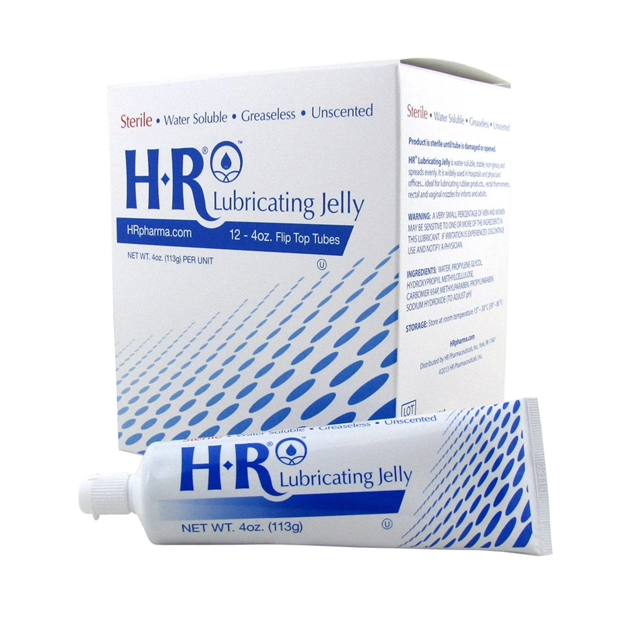 Lubricating Jelly HR 4 oz. Tube Sterile, 201, 12/Box