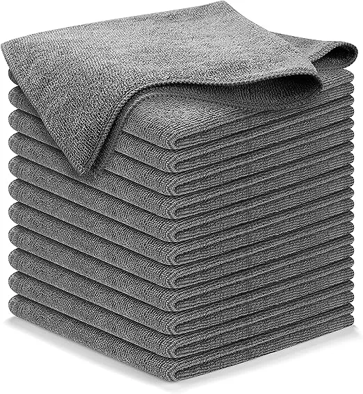 Microfiber Cleaning Cloth - Turq - 12Pcs 12.5 x inch (Pack of 12), 