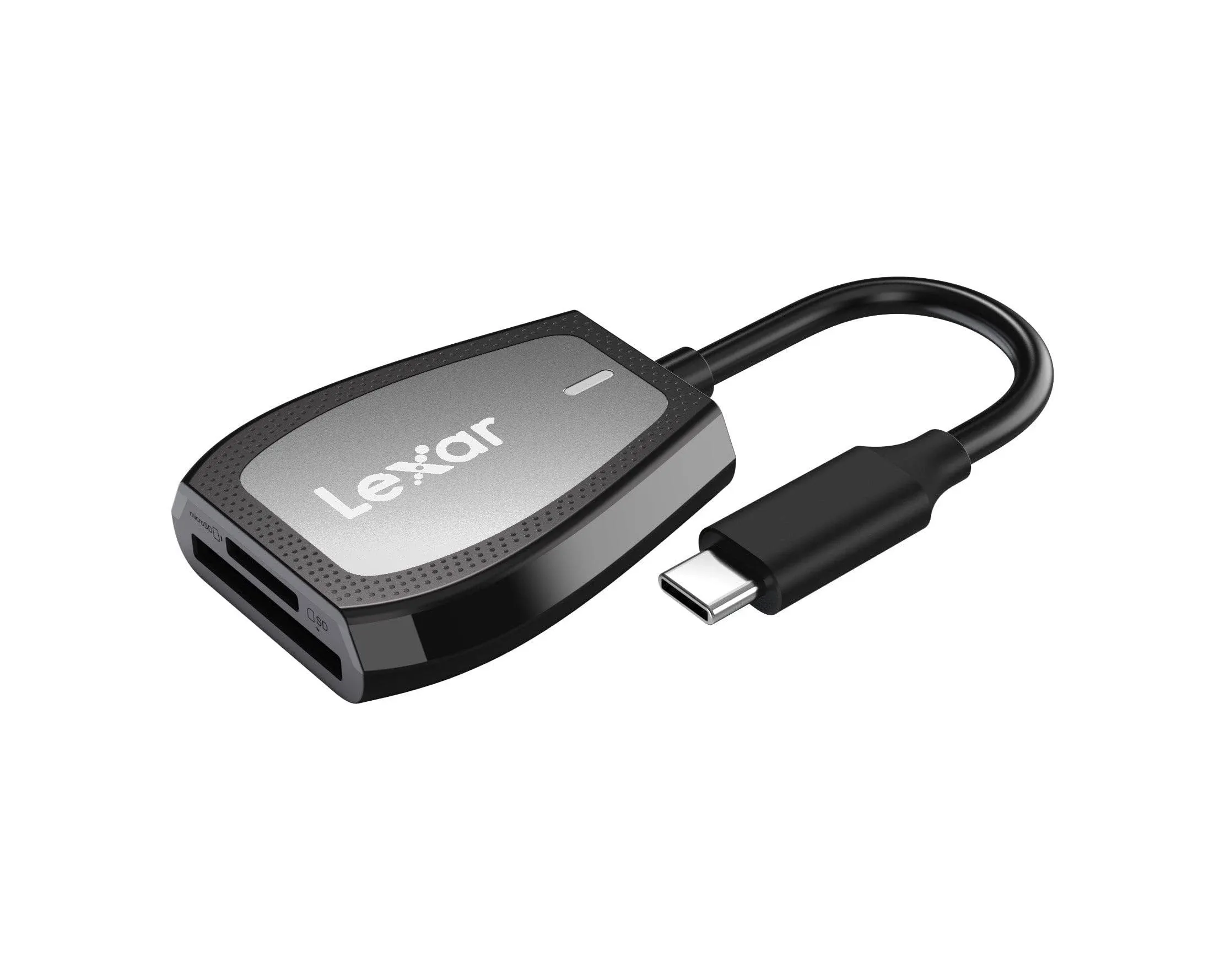 Lexar Professional USB 3.2 Type-C Dual-Slot Reader, Supports SD and microSD UHS-II Cards, Up to 312MB/s Read (LRW470U-RNHNU)