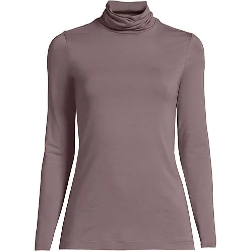 Lands' End Women's Lightweight Fitted Long Sleeve Turtleneck